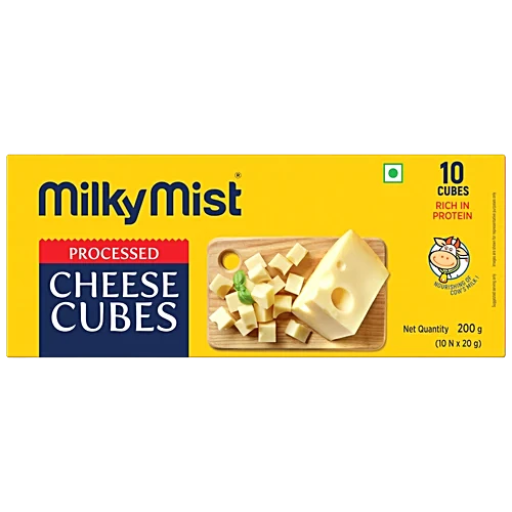 MILKY MIST PROCESSED CHEESE CUBES 200GM_170 RS