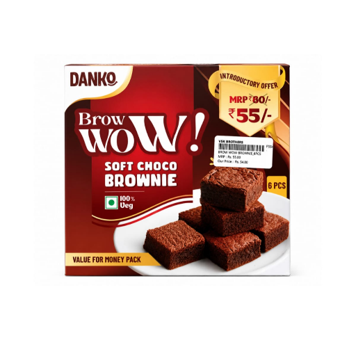 BROW WOW  SOFT CHOCO BROWNIE_6PC