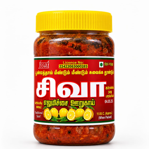 SIVA LEMON PICKLE (ELUMICHAI OORUGAI) 200 GM_40RS