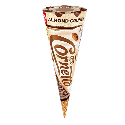 KWALITY WALLS CORNETTO ALMOND CRUNCH ICE CREAM CONE_45RS