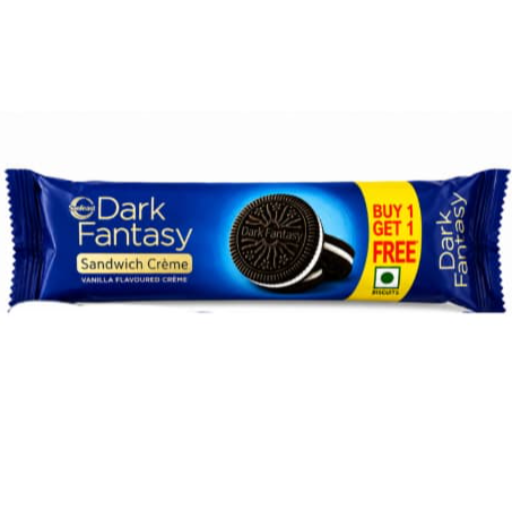 SUNFEAST DARK FANTASTY SANDWICH CREAME BISCUITS(BUY 1 GET 1 FREE)_29RS